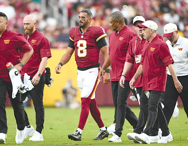 Washington Commanders backup QB Marcus Mariota out with MCL sprain
